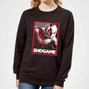 Image of Avengers Endgame Ant-Man Poster Womens Sweatshirt - Black