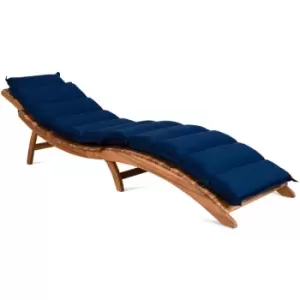 Image of Lounger Pad Water-Repellent Including Pillow Pad Lounger Cushion Swing Lounger Garden Pillows Blue - Detex