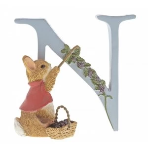 Image of Letter N Cotton-tail Figurine