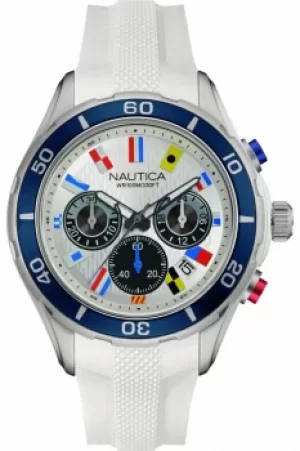 Image of Mens Nautica NST12 Flag Chronograph Watch NAD16536G