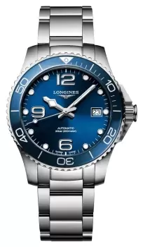 Image of LONGINES L37804966 HydroConquest 39mm Automatic Blue Sunray Watch