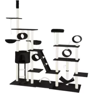 Image of Tectake - Cat tree scratching post Snooky - cat scratching post, cat tower, scratching post - black