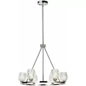 Image of Loops - 6 Bulb Chandelier LIght Highly Polished Nickel LED G9 3.5W