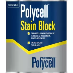 Image of Trade Stain Block Paint - 1 Litre - Polycell