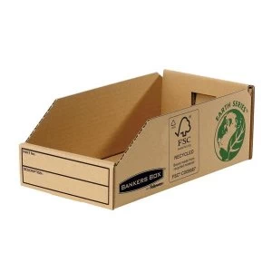 Image of Bankers Box by Fellowes Earth Series 147mm Parts Bin Corrugated Fibreboard Packed Flat Pack of 50