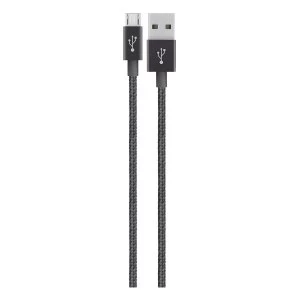 Image of Belkin F2CU021BT04-BLK 1.2M MIXIT Braided Metallic Micro USB Cable in Black