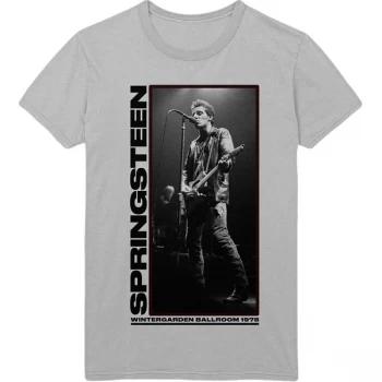 Image of Bruce Springsteen - Wintergarden Photo Unisex Medium T-Shirt - Grey