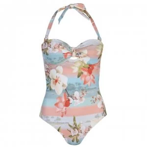 Image of Ted Baker Mint Choc Wrap Swimsuit - pl-pink