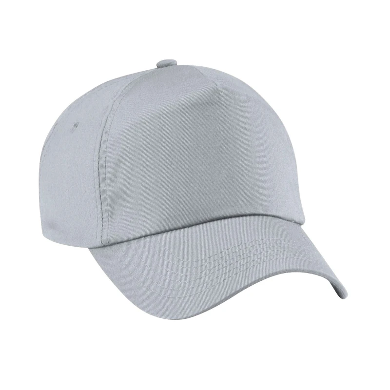 Image of Beechfield Beechfield Men Plain Original 5 Panel Baseball Cap in Light Grey Light Grey One Size Male 5055747774290