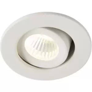 Image of Micro Adjustable Recessed Ceiling Downlight - 4W Cool White LED - Matt White