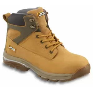 Image of FAST-TRACK Safety Waterproof Work Boots Tan Honey - Size 9 - JCB