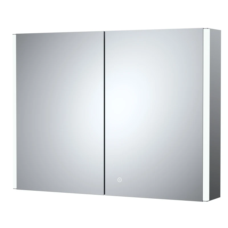 Image of Balterley Touch Sensor Mirror Cabinet 2 Shelves Demister Shaver Socket 800mm White
