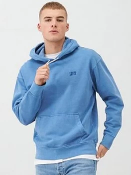 Image of Levis Authentic Overhead Hoodie - Blue, Size L, Men