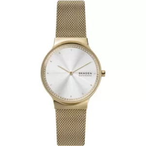 Image of Skagen Freja Two-Hand Gold-Tone Stainless Steel Watch