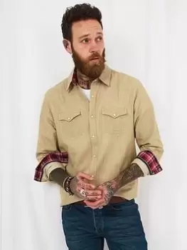 Image of Joe Browns Wheels And Waves Shirt - Brown, Size L, Men