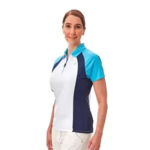 Image of Under Par Zip Golf Polo Ladies - White
