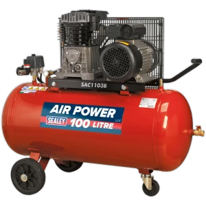 Image of Sealey SAC1103B Air Compressor 100 Litre 240v