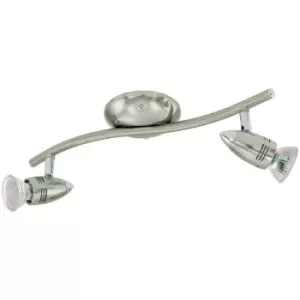 Image of Magnum-Led - 2 Light Spotlight with Chrome and Satin Nickel Finish, GU10 - Eglo