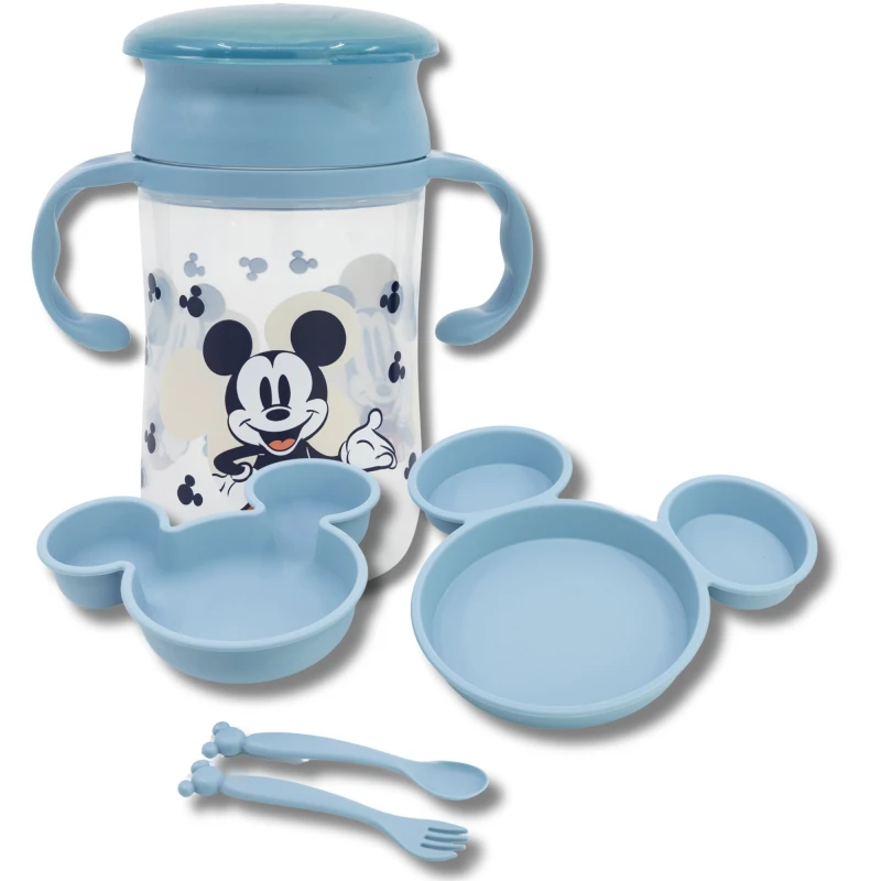 Image of Disney Baby Baby 5 Piece Character Shaped Dinner Set in Gift Box Multicolor Unisex