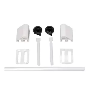 Image of Euroflo By Fluidmaster White Toilet Seat Hinges