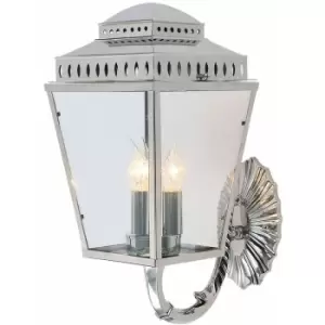 Image of Loops - Outdoor IP44 3 Bulb Wall Light Highly Polished Nickel LED E14 60W