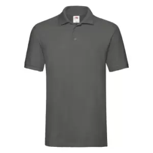 Image of Fruit Of The Loom Premium Mens Short Sleeve Polo Shirt (M) (Light Graphite)