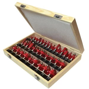 Image of Faithfull Router Bit Set of 35 TCT 1/2in Shank