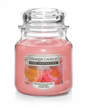 Image of Yankee Candle Medium Jar Candle - Coral Peony