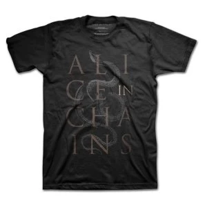 Image of Alice In Chains - Snakes Unisex Medium T-Shirt - Black