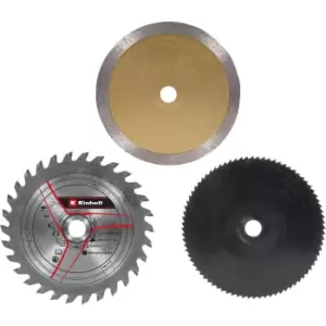 Image of Einhell 3 Piece Mini Circular Saw Blade Set 89mm