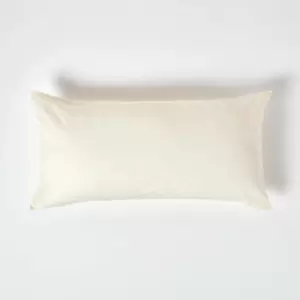 Image of Cream Continental Egyptian Cotton Pillowcase 200 Thread Count, 40 x 80cm - Cream - Cream - Homescapes