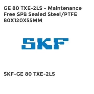 Image of GE 80 TXE-2LS - Maintenance Free SPB Sealed Steel/PTFE 80X120X55MM