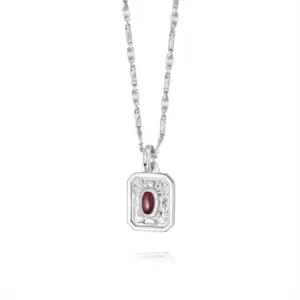 Image of Daisy London January Garnet Birthstone Necklace Sterling Silver