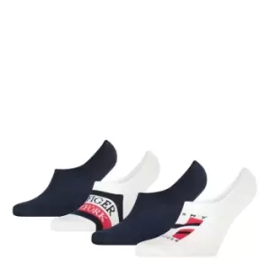 Image of Tommy Hilfiger 4 Pack Footie Socks Box - White