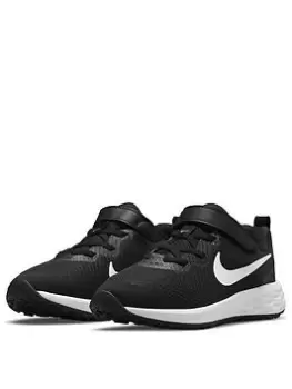 Image of Nike Children's Revolution 6 - Black/White, Size 11 Younger