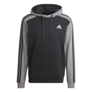 Image of adidas Essentials M lange French Terry Hoodie Mens - Black / Black Melange