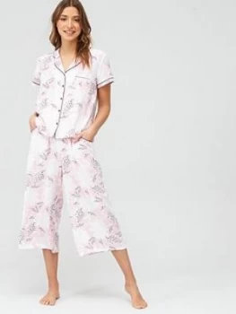 Image of Pour Moi Wild Floral Lace Detail Trouser - Pink Print