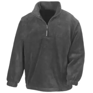 Image of Result Unlined Active 1/4 Zip Anti-Pilling Fleece Top (M) (Oxford Grey)