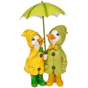 Image of Puddle Duck Couple With Brolly Ornament