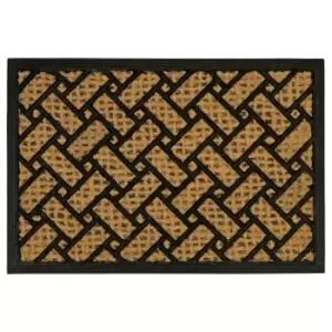 Image of JVL 40x60cm Alba Woven Tuffscrape Doormat - Parquet