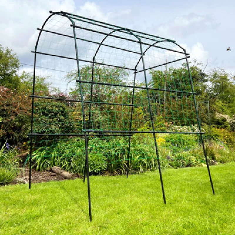 Image of GardenSkill Garden Grow Tunnel Trellis Support For Climbing Plants 180X230Cm - Rose Flower Arch - Fruit Cage Frame For Beans Tomato Melon Vine