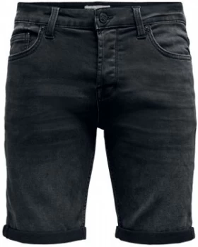 Image of ONLY and SONS Ply Life Reg Shorts black