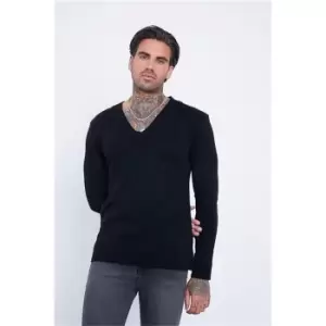 Image of I Saw It First Black V-Neck Jumper - Black