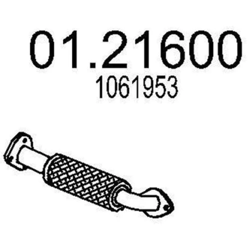 Image of MTS 01.21600 Exhaust Pipe Rear, Length: 420mm Exhaust Pipe (17)