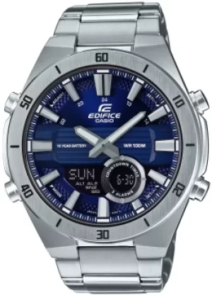 Image of Casio Edifice Slim Style Blue Dial Silver Stainless Steel Quartz Mens Watch ERA-110D-2AVEF