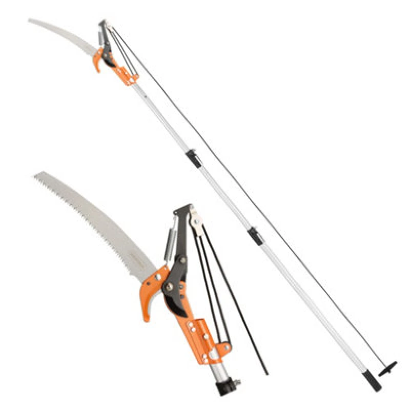 Image of Vonhaus Telescopic Tree Pruner & Lopper, Long Reach Cutter, Extendable Pole Saw For Branches, Lightweight