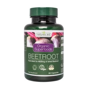 Image of Natures Aid 4620mg Organic Beetroot 60 Capsules