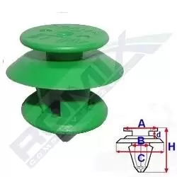 Image of ROMIX Clip, trim-/protection strip C60436 MERCEDES-BENZ,SEAT,SPRINTER 3,5-t Kasten (906),VIANO (W639),VITO Bus (W639),VITO / MIXTO Kasten (W639)