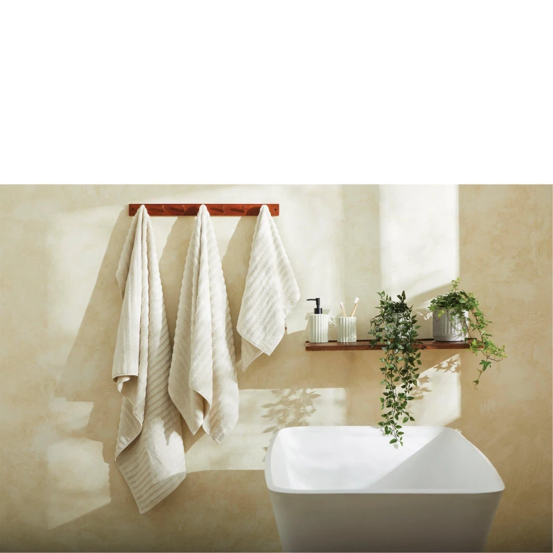 Image of Homelife Super Soft Ribbed Hand Towel - Nude Nude One Size