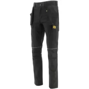 Image of CAT Workwear Mens Stretch Slim Cut Pocket Work Trousers 42- Waist 42', Inside Leg 32'